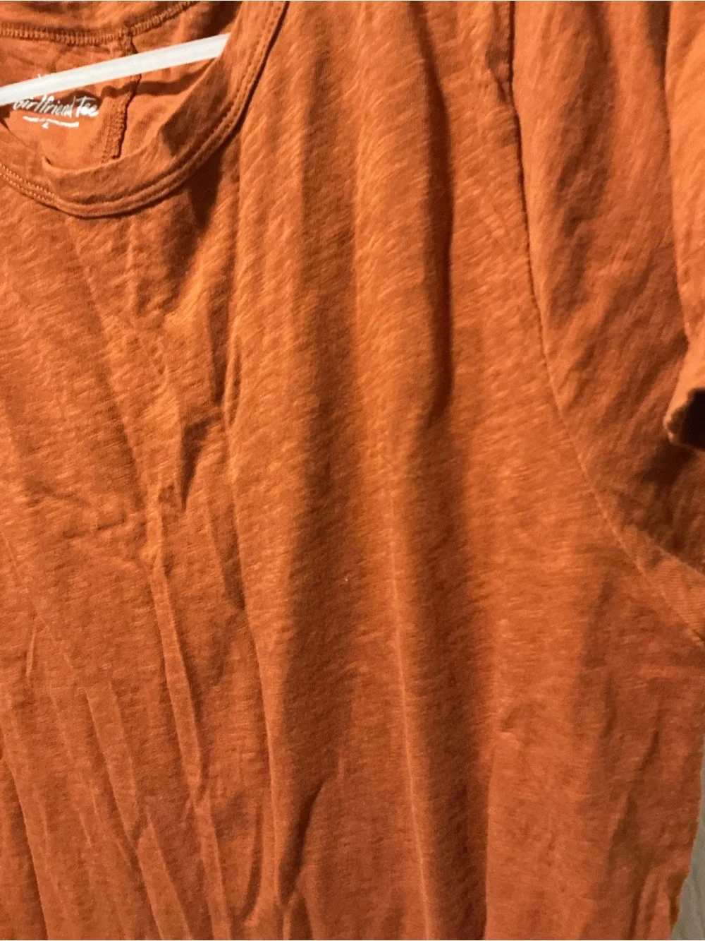 J.Crew Girlfriend Tee Large Burnt Orange 100% Cotton Crewneck T-Shirt
